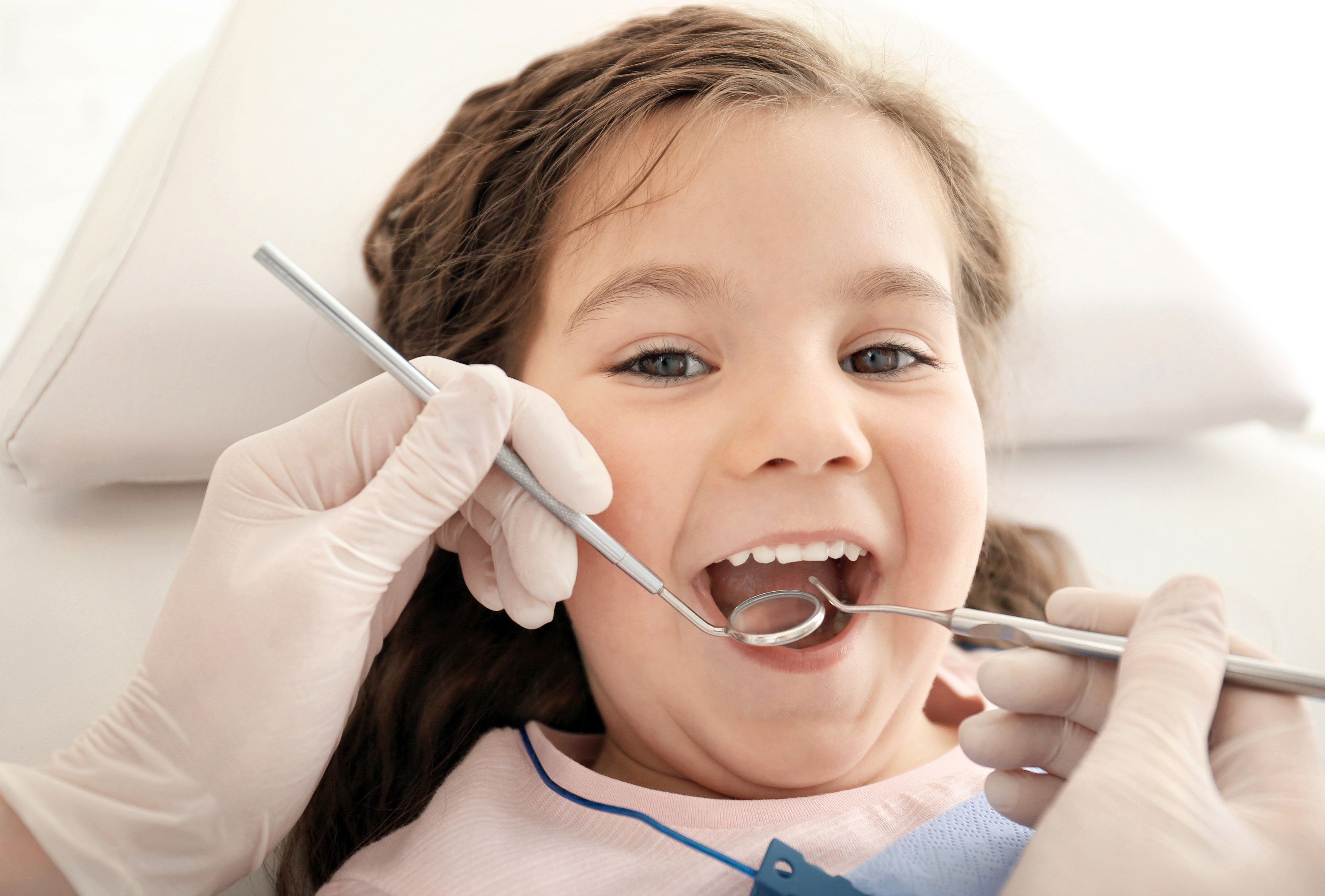 Young child receiving dental care during a check-up at our Pomona clinic.