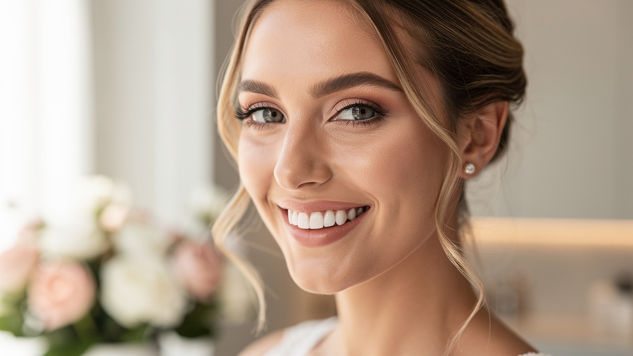 Radiant white smile ready for wedding or special event